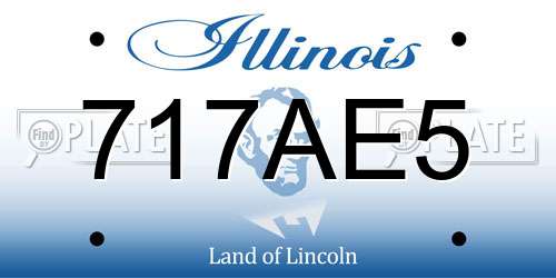 717AE5 Illinois License Plate