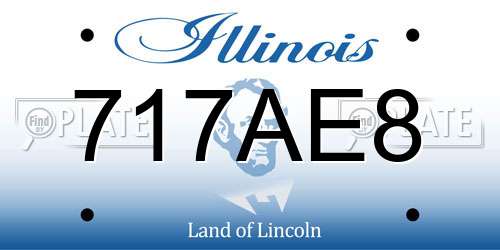 717AE8 Illinois License Plate