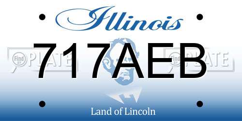 717AEB Illinois License Plate