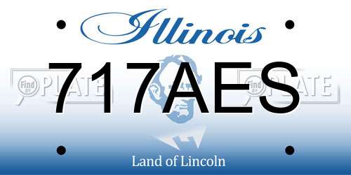 717AES Illinois License Plate