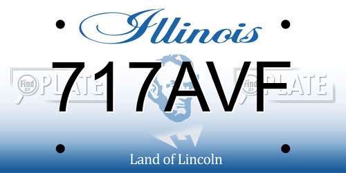 717AVF Illinois License Plate