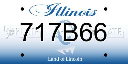 717B66 Illinois License Plate