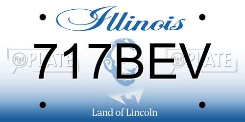 717BEV Illinois License Plate