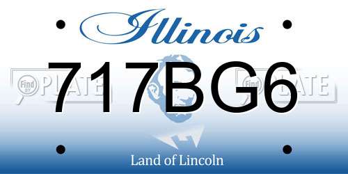 717BG6 Illinois License Plate