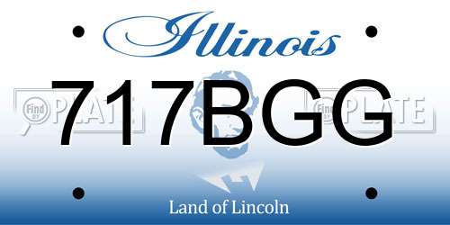 717BGG Illinois License Plate