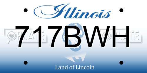 717BWH Illinois License Plate