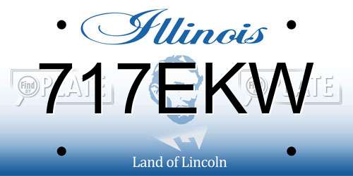 717EKW Illinois License Plate