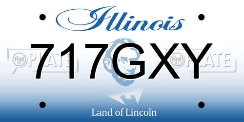 717GXY Illinois License Plate