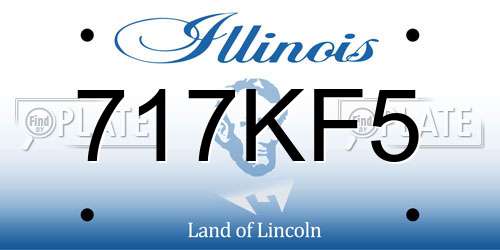717KF5 Illinois License Plate