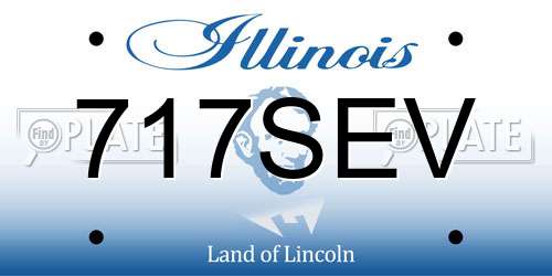 717SEV Illinois License Plate