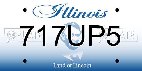 717UP5 Illinois License Plate