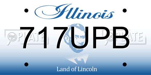 717UPB Illinois License Plate