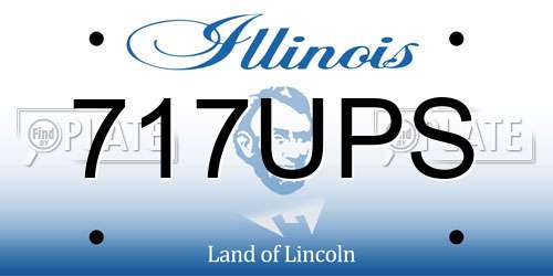 717UPS Illinois License Plate