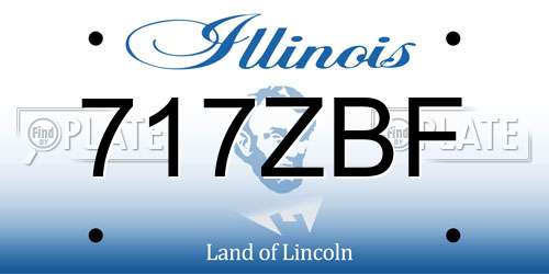 717ZBF Illinois License Plate