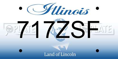 717ZSF Illinois License Plate