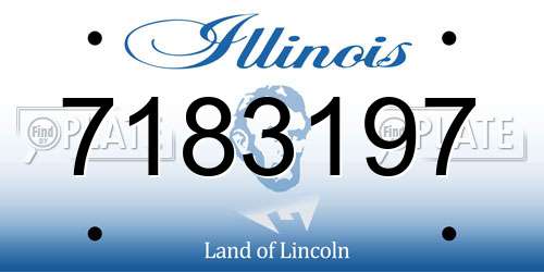 7183197 Illinois License Plate