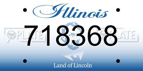 718368 Illinois License Plate
