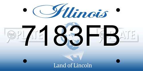 7183FB Illinois License Plate