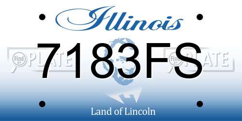 7183FS Illinois License Plate