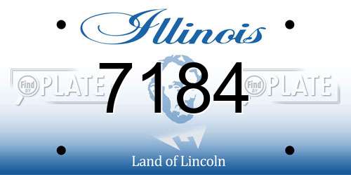 7184 Illinois License Plate