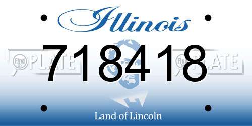 718418 Illinois License Plate