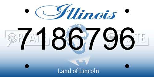 7186796 Illinois License Plate