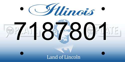 7187801 Illinois License Plate