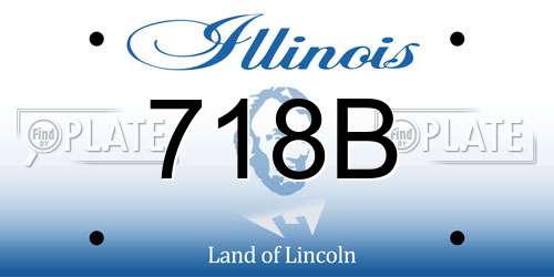 718B Illinois License Plate
