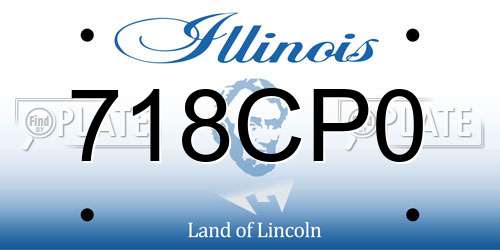 718CP0 Illinois License Plate