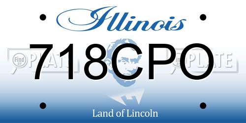 718CPO Illinois License Plate