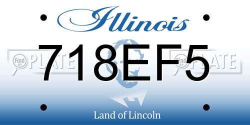 718EF5 Illinois License Plate