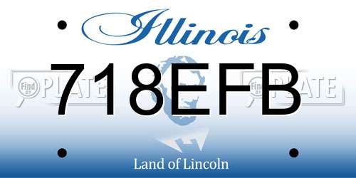 718EFB Illinois License Plate