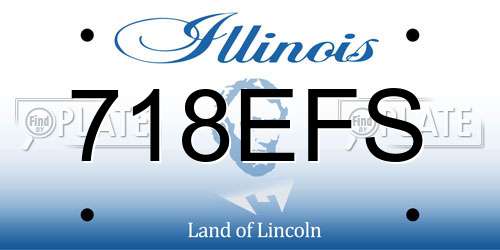 718EFS Illinois License Plate