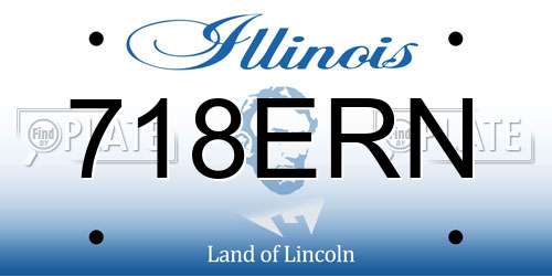 718ERN Illinois License Plate