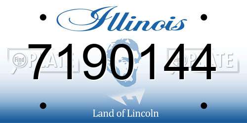 7190144 Illinois License Plate