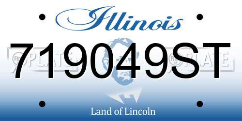 719049ST Illinois License Plate