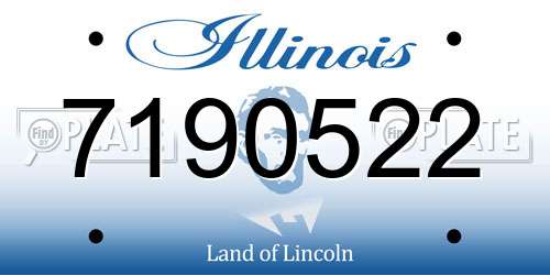 7190522 Illinois License Plate