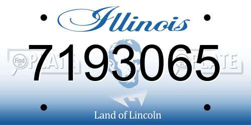 7193065 Illinois License Plate