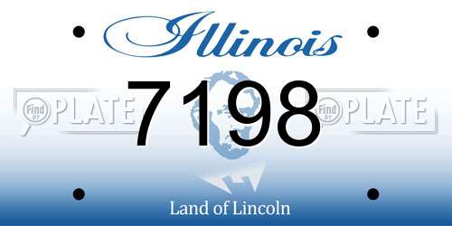 7198 Illinois License Plate