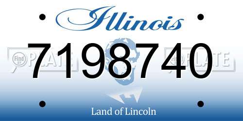 7198740 Illinois License Plate