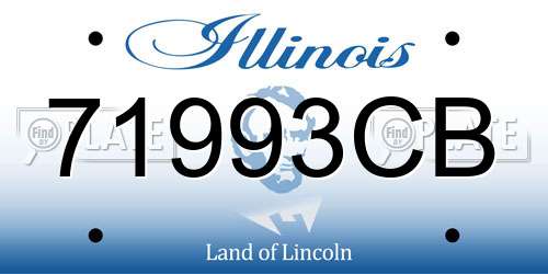 71993CB Illinois License Plate