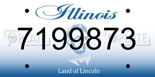 7199873 Illinois License Plate