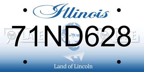 71ND628 Illinois License Plate