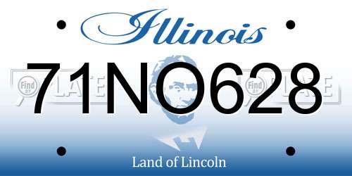 71NO628 Illinois License Plate