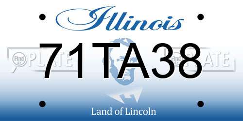 71TA38 Illinois License Plate