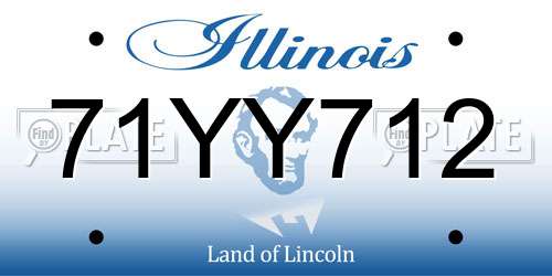 71YY712 Illinois License Plate