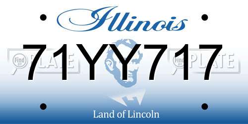71YY717 Illinois License Plate