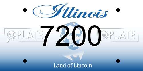 7200 Illinois License Plate