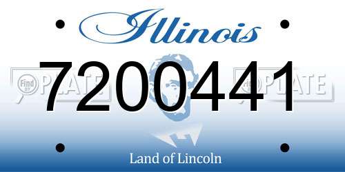 7200441 Illinois License Plate