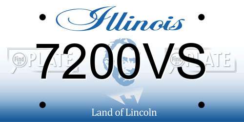 7200VS Illinois License Plate